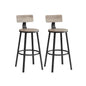 VASAGLE Industrial Bar Stools, 29-Inch Tall, Backrest, Steel Frame