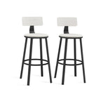FURNMICS Bar Height Barstools with Back, Set of 2