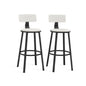 VASAGLE Industrial Bar Stools, 29-Inch Tall, Backrest, Steel Frame