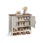 VASAGLE 3-Tier Shoe Cabinet: Stylish Entryway Organizer with Adjustable Shelves