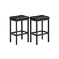 VASAGLE Industrial PU Upholstered Backless Breakfast Stools - Set of 2