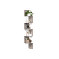 VASAGLE 5-Tier Floating Corner Wall Shelf Zigzag Book Display Storage