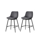 FURNMICS Set of 2 Counter Height Bar Stools with Back