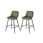 FURNMICS Set of 2 Counter Height Bar Stools with Back