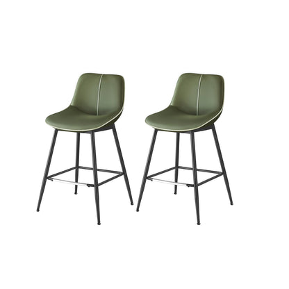 VASAGLE Modern Faux Leather Bar Stools with Ergonomic Backrest and Sturdy Metal Legs