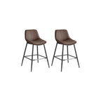 FURNMICS Set of 2 Counter Height Bar Stools with Back