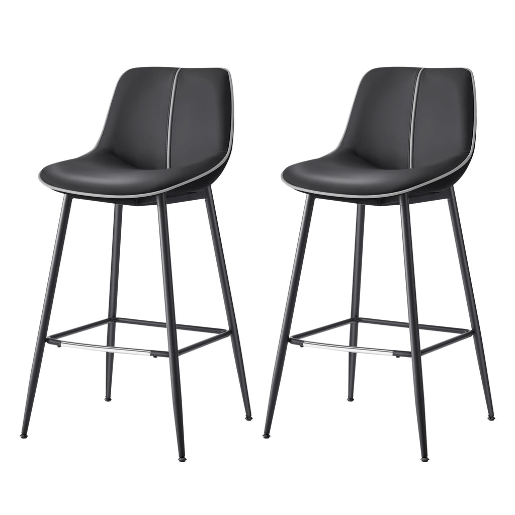 FURNMICS Set of 2 Counter Height Bar Stools with Back
