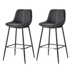 FURNMICS Set of 2 Counter Height Bar Stools with Back