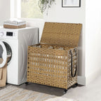 FURNMICS Laundry Sorter with 3 Cotton Bags and Metal Frame