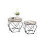 VASAGLE Industrial Nesting Coffee Tables Set of 2, Steel Frame