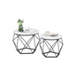 VASAGLE Nesting Coffee Tables Set of 2, Steel Frame Side End Tables