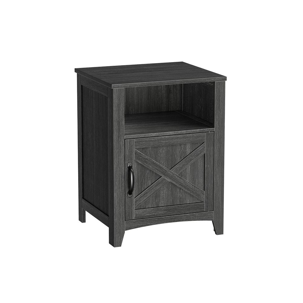 FURNMICS Farmhouse Nightstand with Barn Door