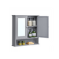 VASAGLE Wall-Mounted Bathroom Cabinet with Mirror, Adjustable Shelf, Space-Saving Storage