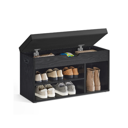 VASAGLE Entryway Storage Bench: Padded Cushion, Shoe Rack, Hidden Compartments
