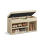 VASAGLE Entryway Storage Bench: Padded Cushion, Shoe Rack, Hidden Compartments