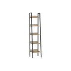 VASAGLE Industrial Wood-Look Ladder Bookshelf, Multi-Tier Metal Frame Storage Unit