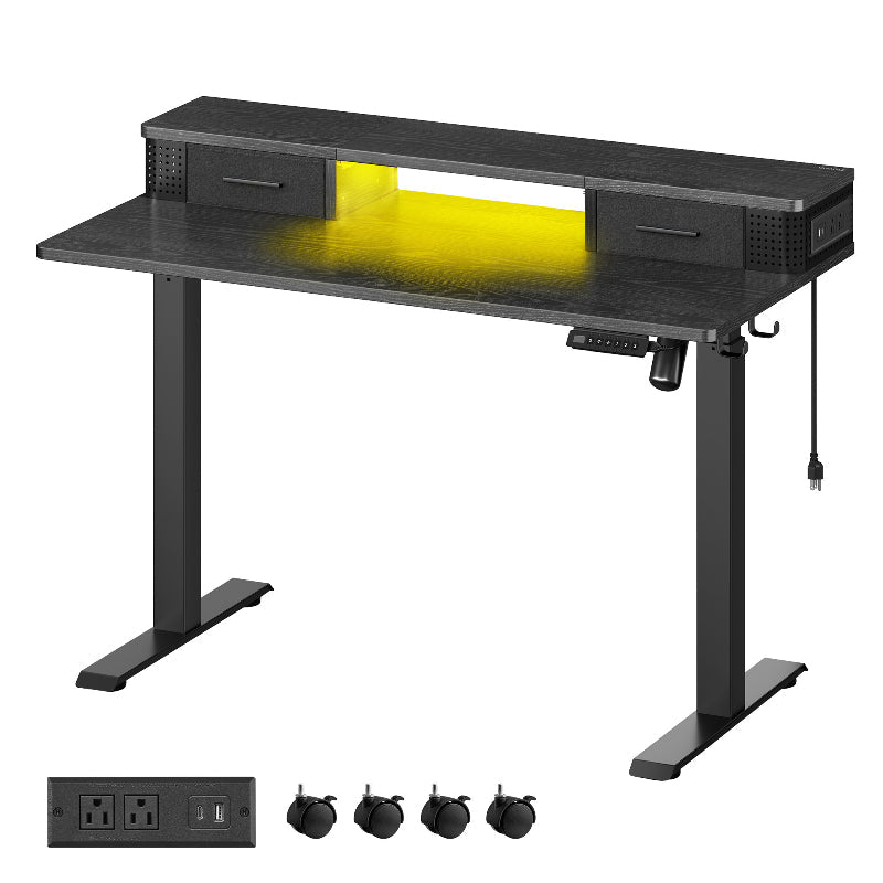 FURNMICS Electric Standing Desk with Drawers