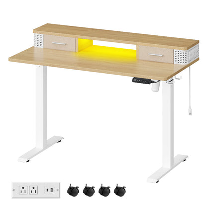 FURNMICS Electric Standing Desk with Drawers