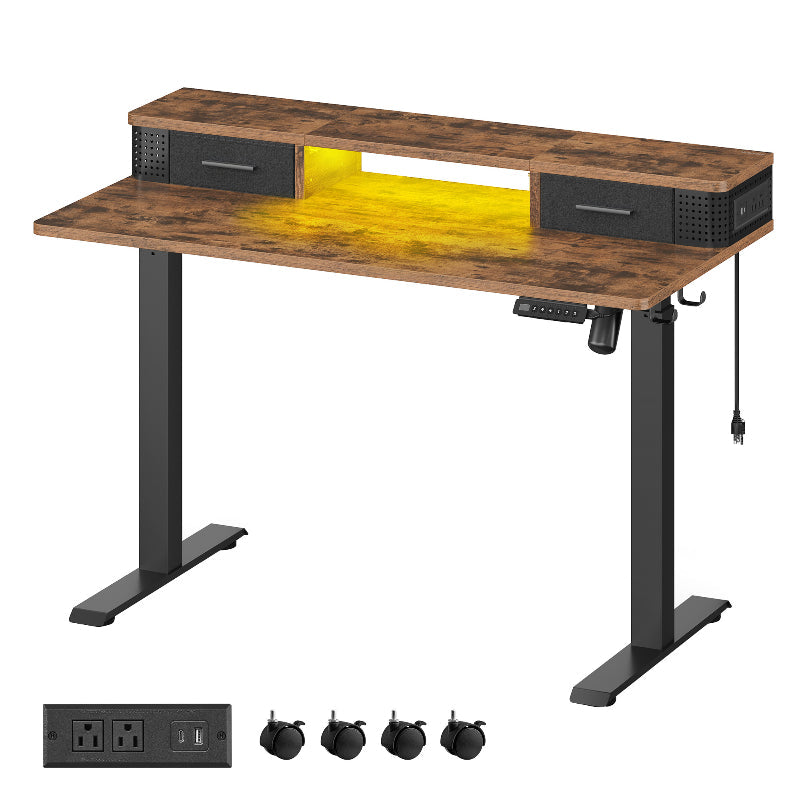 FURNMICS Electric Standing Desk with Drawers