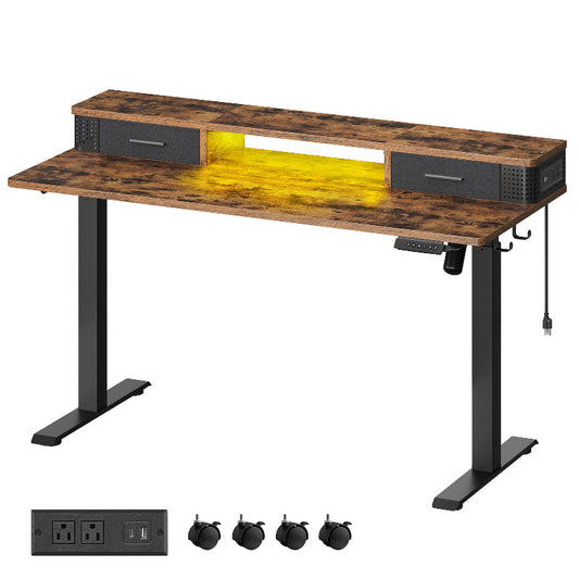 FURNMICS Electric Standing Desk with Drawers