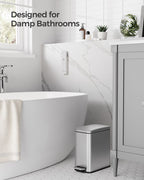 FURNMICS 1.3 Gallon Bathroom Trash Can and Toilet Brush Set