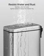 FURNMICS 1.3 Gallon Bathroom Trash Can and Toilet Brush Set