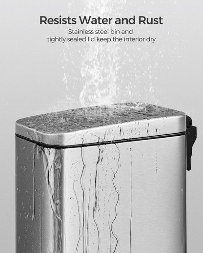 FURNMICS 1.3 Gallon Bathroom Trash Can and Toilet Brush Set