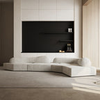 Rock Style Fabric Sofa for Large Living Room | Modern Irregular Villa Sofa