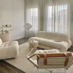 Italian Minimalist Rochiburg Fabric Sofa with Simple Design