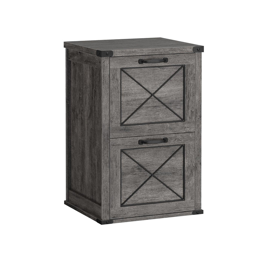 File Cabinet with 2 File Drawers in Modern Farmhouse Style
