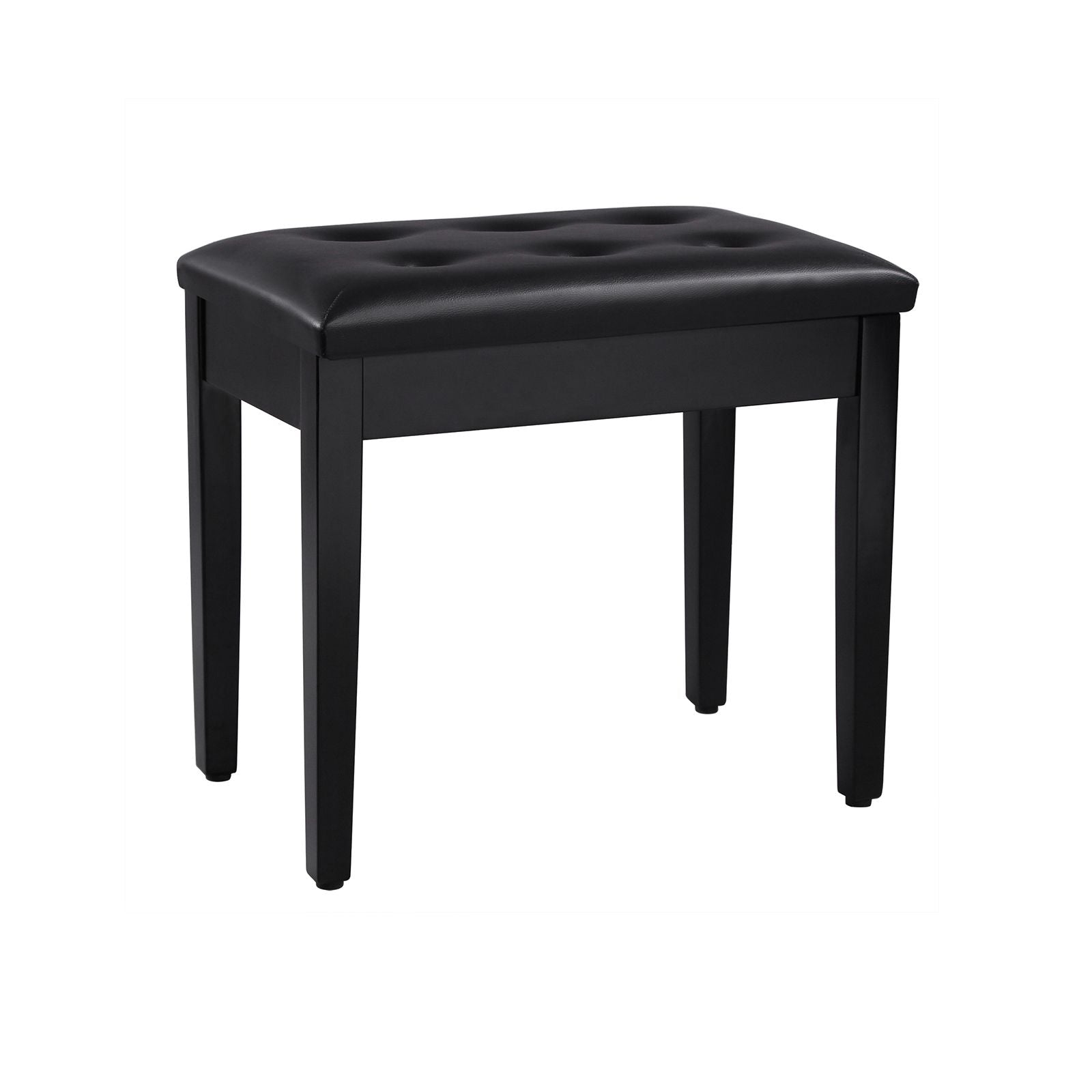 Comfortable Padded Wooden Piano Bench with Storage for Music Books