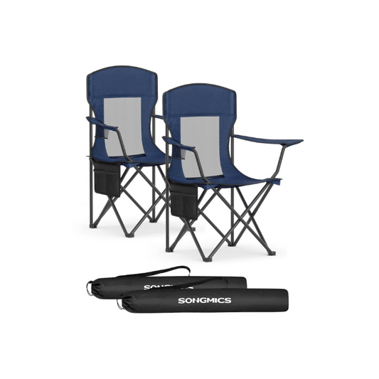 Portable Folding Camping Chairs Set of 2 for Outdoor Relaxation