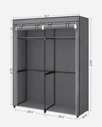 FURNMIC Closet Wardrobe with Non-Woven Fabric Cover