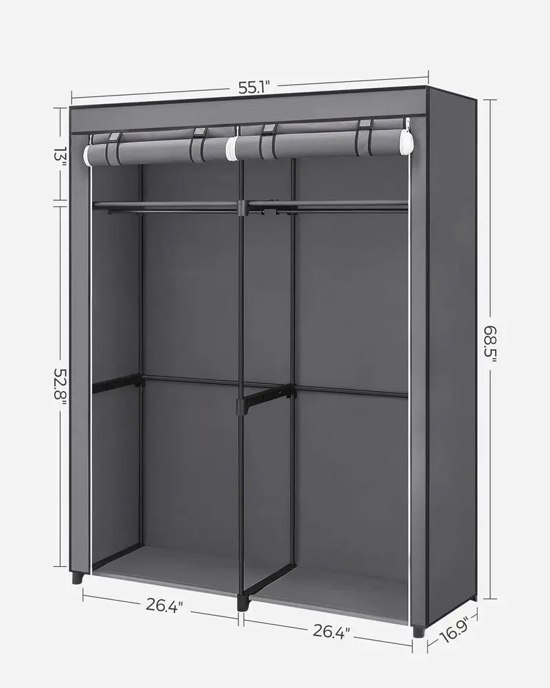 FURNMIC Closet Wardrobe with Non-Woven Fabric Cover