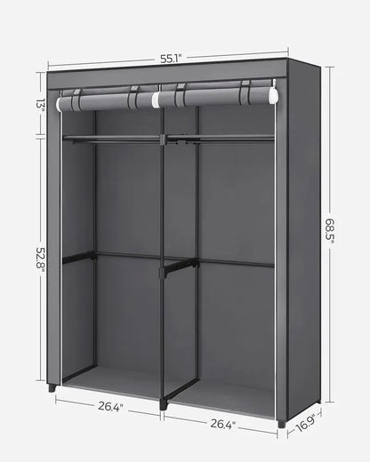 FURNMIC Closet Wardrobe with Non-Woven Fabric Cover