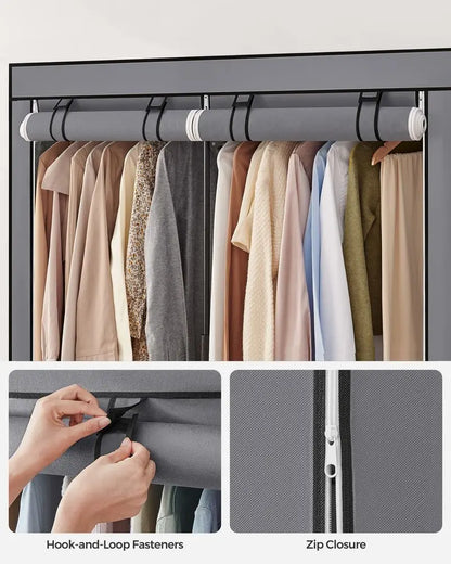 FURNMIC Closet Wardrobe with Non-Woven Fabric Cover