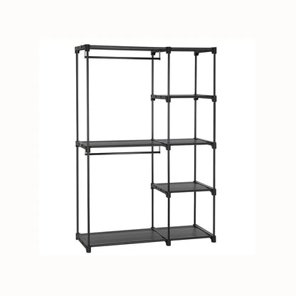 FURNMIC Freestanding Closet Organizer with Shelves, Hanging Rods