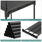 FURNMIC Freestanding Closet Organizer with Shelves, Hanging Rods