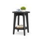 VASAGLE Modern Farmhouse Round End Table with Lower Storage Shelf