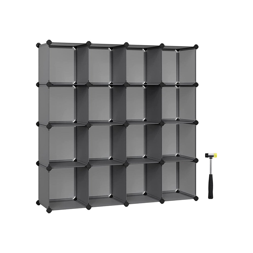 FURNMICS Modular Cube Storage Organizer - Versatile Stackable Plastic Shelf Unit