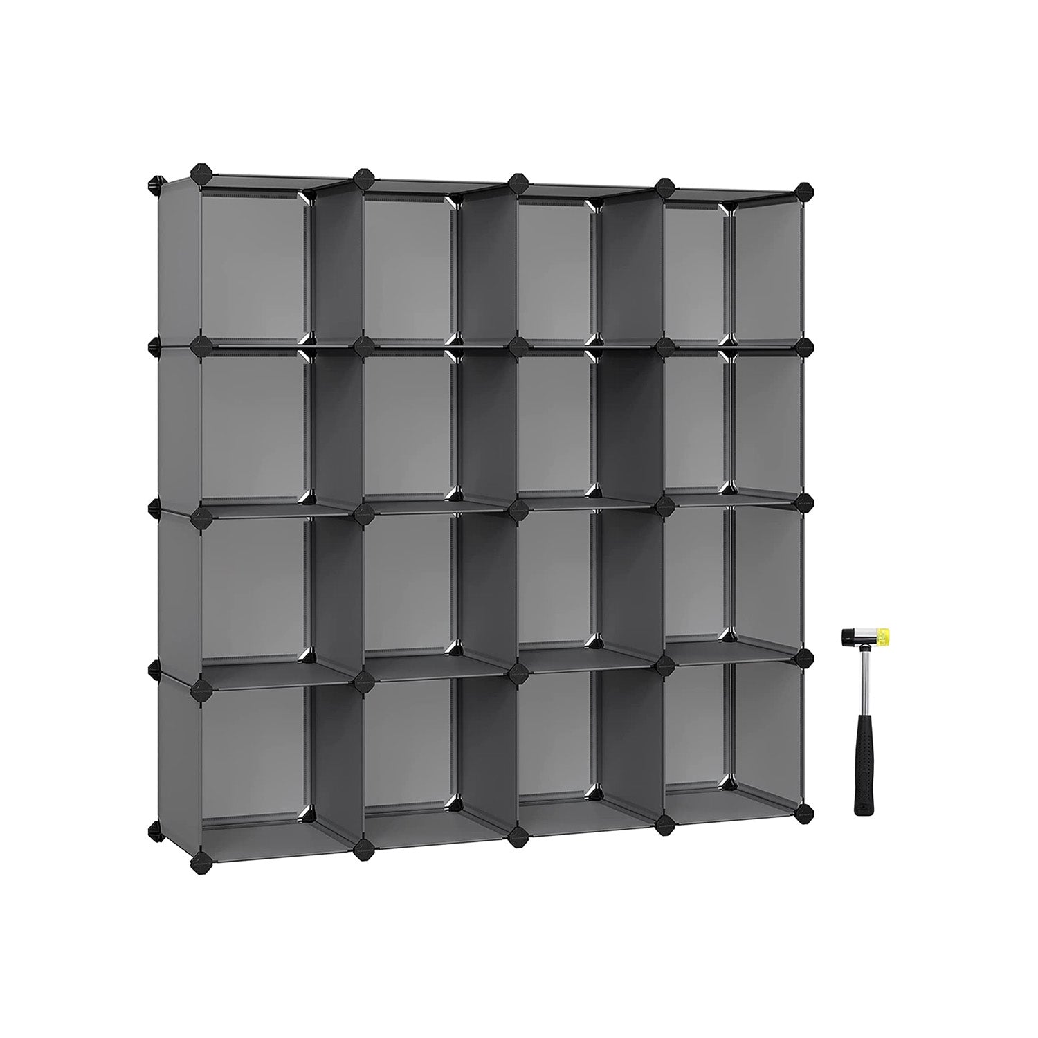 FURNMICS Modular Cube Storage Organizer - Versatile Stackable Plastic Shelf Unit