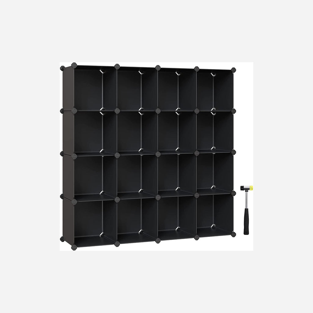 FURNMICS Modular Cube Storage Organizer - Versatile Stackable Plastic Shelf Unit
