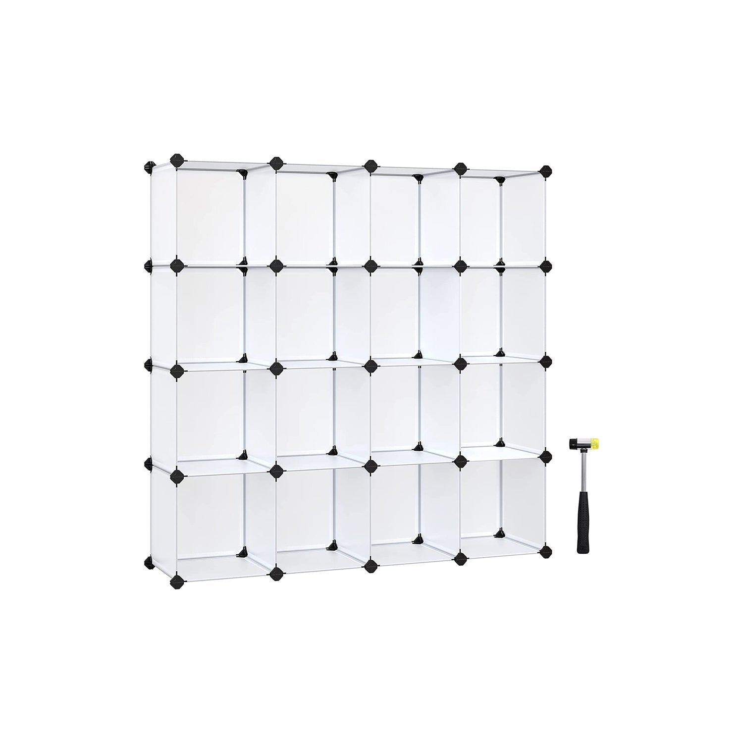 FURNMICS Modular Cube Storage Organizer - Versatile Stackable Plastic Shelf Unit