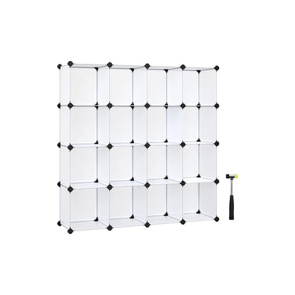 SONGMICS Modular Cube Storage Organizer - Versatile Stackable Plastic Shelf Unit