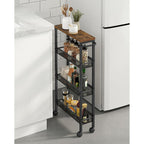 Versatile 4-tier utility cart for kitchen, office, and living spaces
