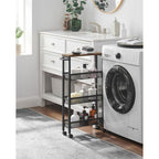 Versatile 4-tier utility cart for kitchen, office, and living spaces