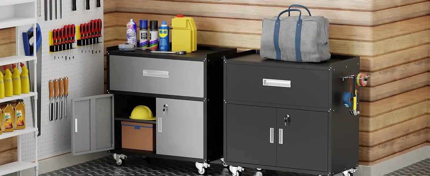 Metal storage cabinet