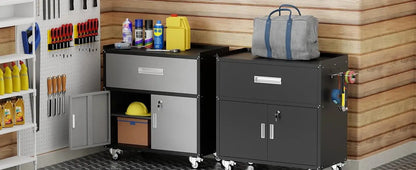 Metal storage cabinet