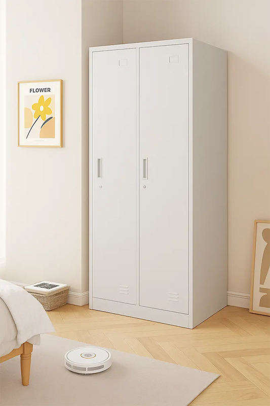 Double Door Wardrobe 【185cm x 90cm x 50cm】